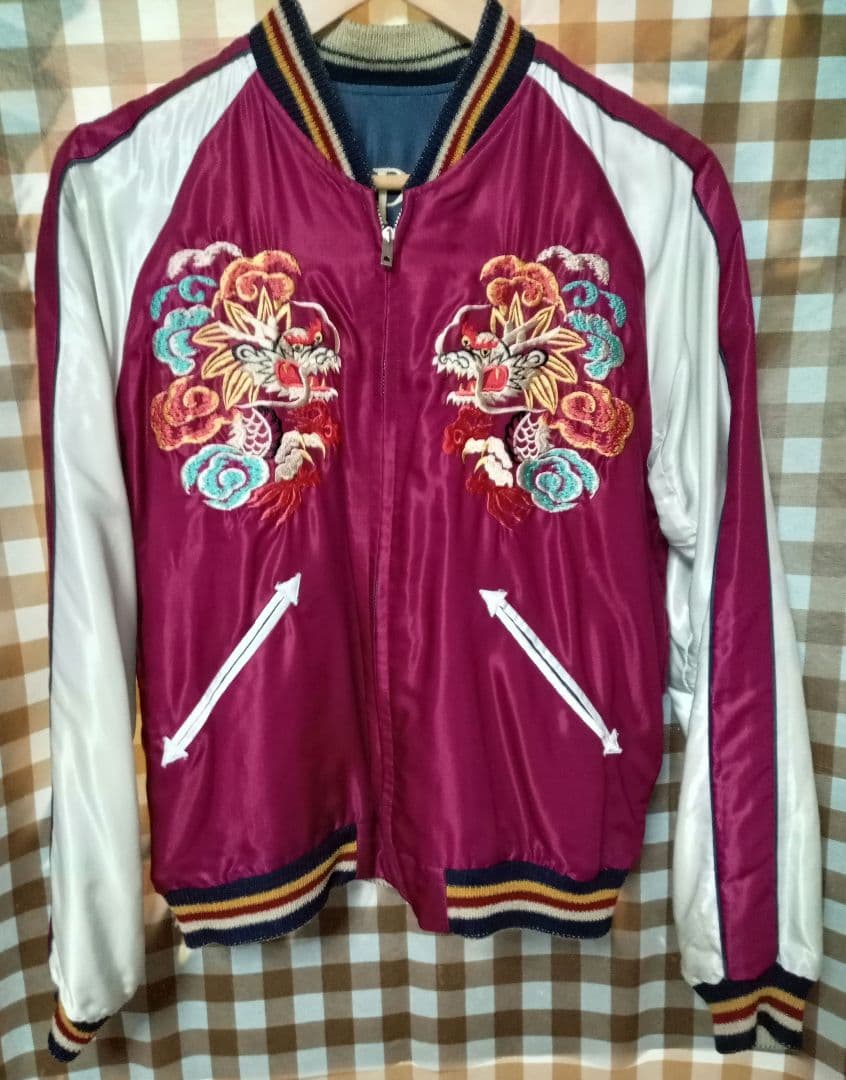 テーラー東洋 リバーシブル スカジャン 鷹 龍 Mサイズ