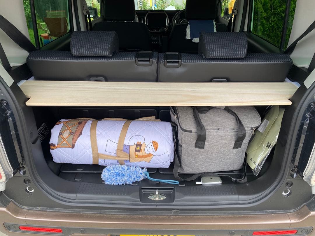 新型ハスラー用ラゲッジボード 静音版 木製 リクライニング対応 キャンプ19