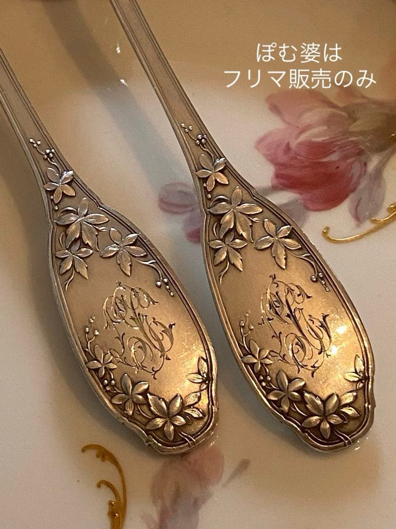 【フランス／E.Lefebvre】純銀／フィッシュナイフ＆フォーク 10セット