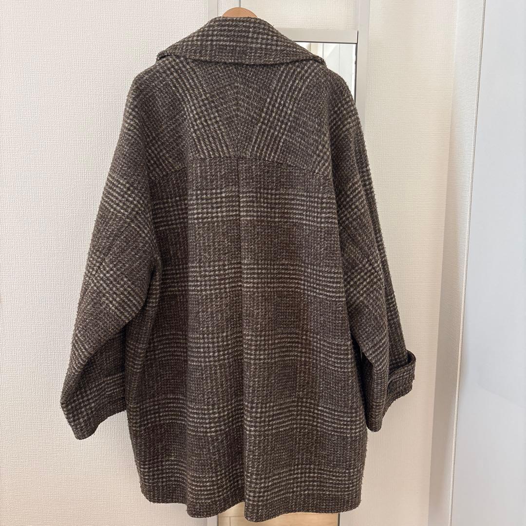 北川景子さん着用 Spick & Span チェック柄ダブルブレストコート