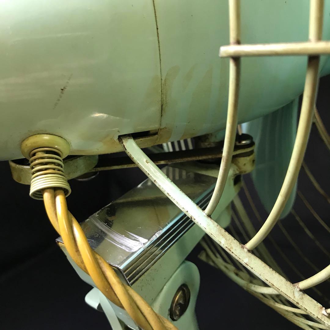 昭和レトロ MITSUBISHI 扇風機　有線リモコン　グリーン