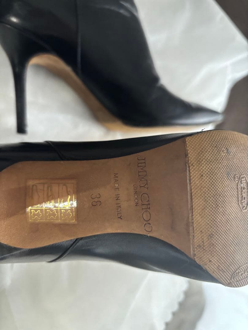 値下げ！JIMMY CHOO ジミーチュウ　36 黒ポインテッドトゥ ブーツ