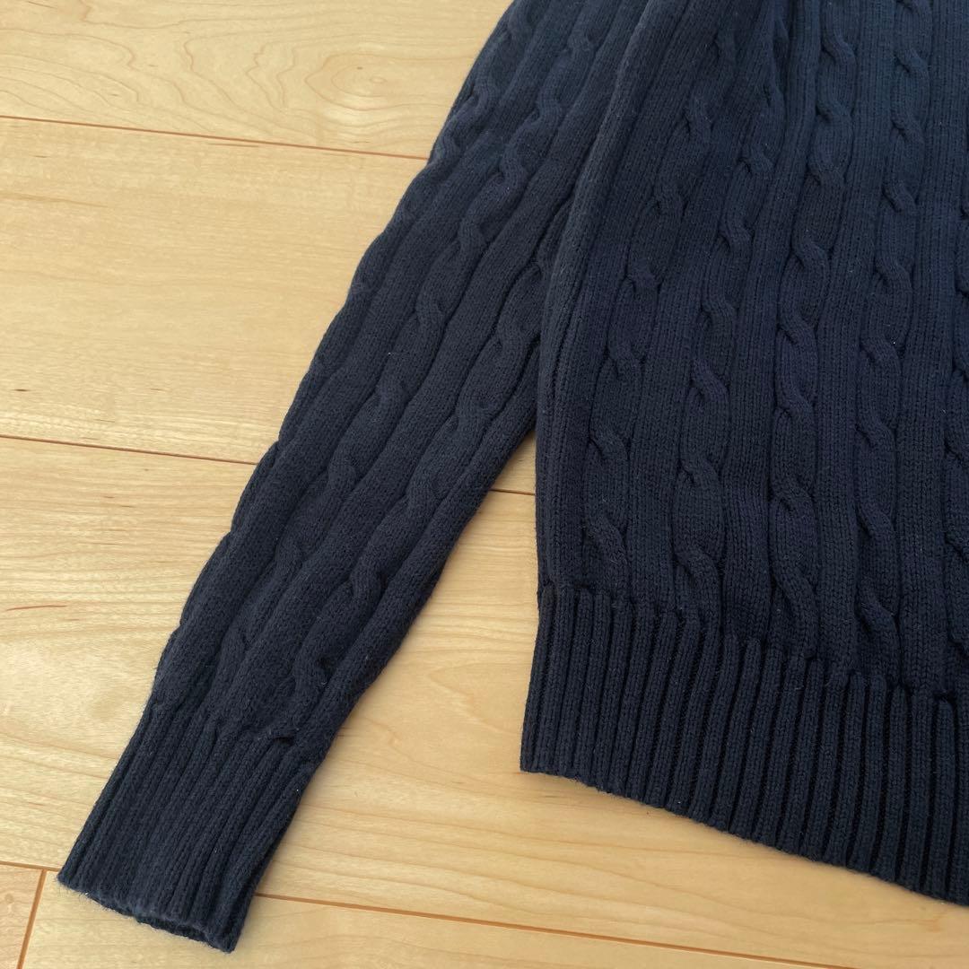 POLO RALPH LAUREN ポロ M ネイビー ケーブルニットセーター