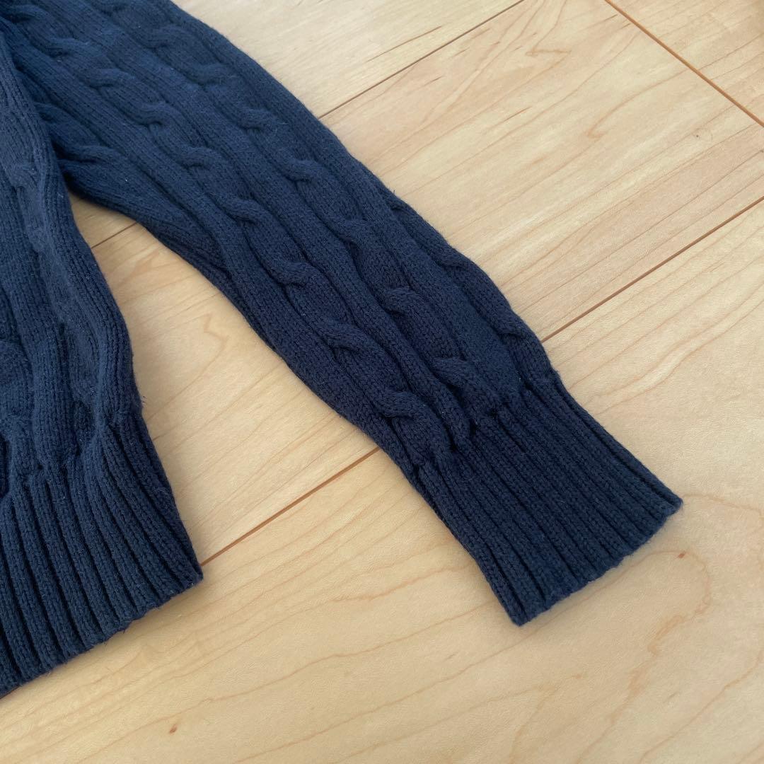 POLO RALPH LAUREN ポロ M ネイビー ケーブルニットセーター