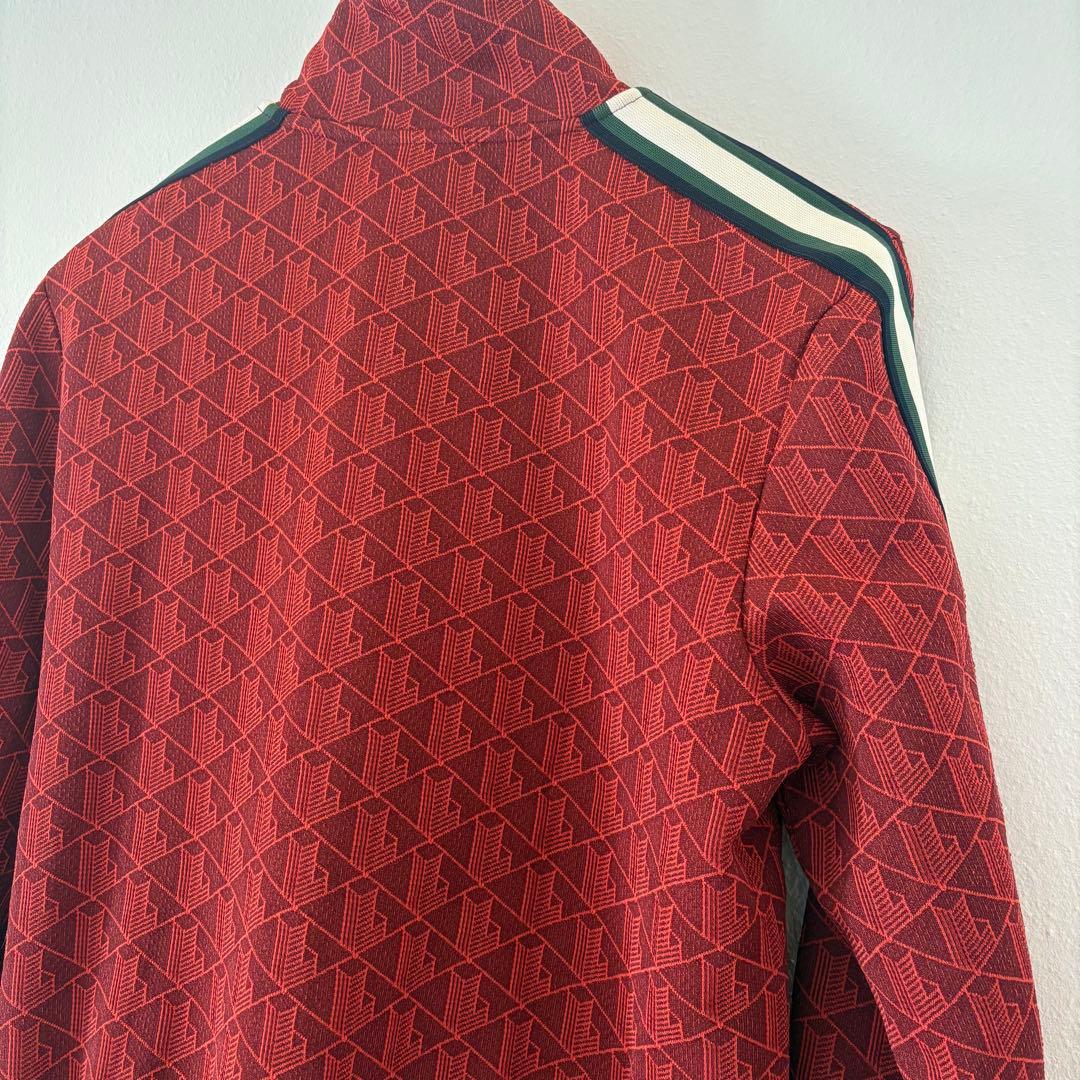 ラコステ　LACOSTE モノグラムジャカードトラックジャケット　M 赤