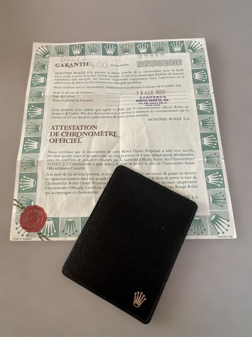 ROLEX レザー製カードケース 保証書付き