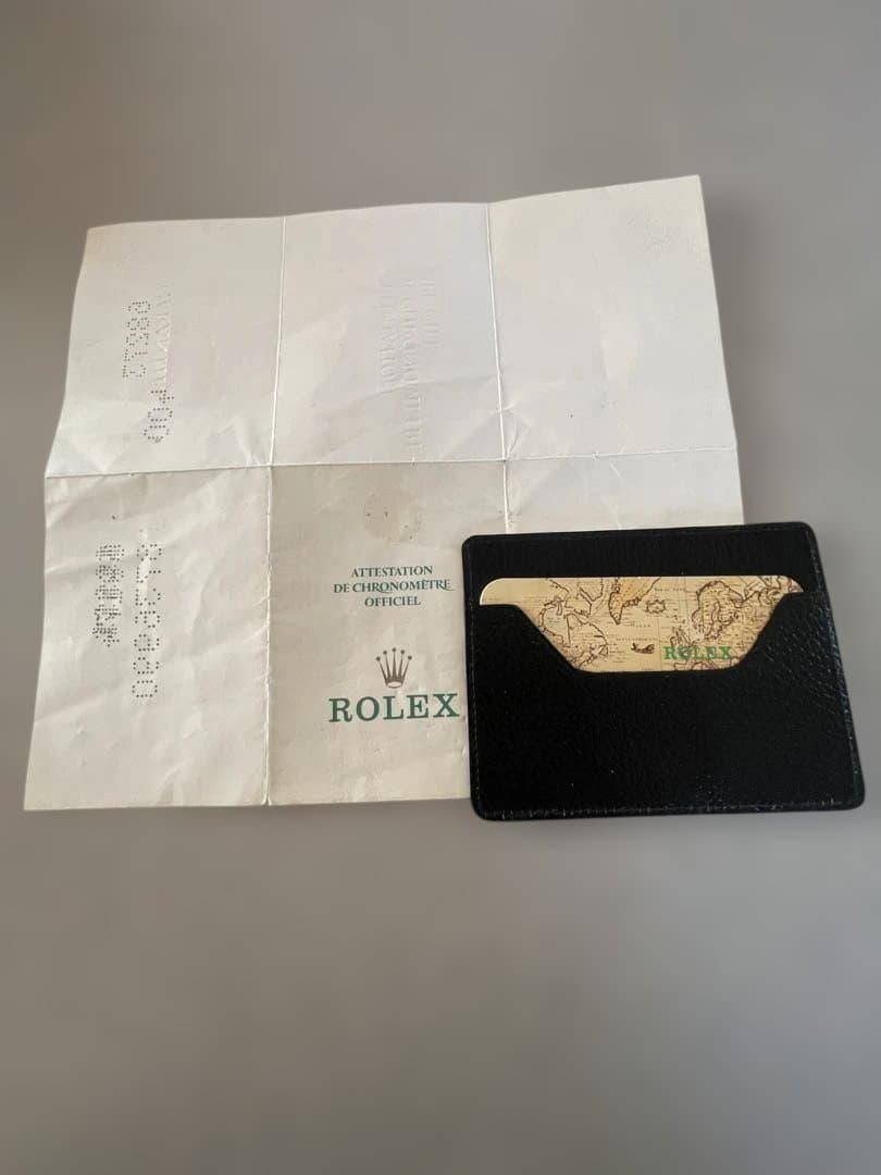 ROLEX レザー製カードケース 保証書付き