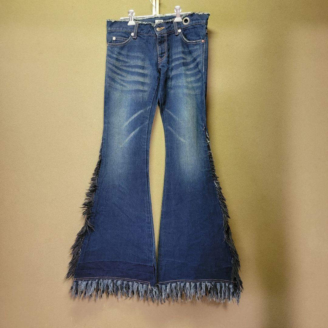 ルグランブルー フリンジ フレア デニム 27
