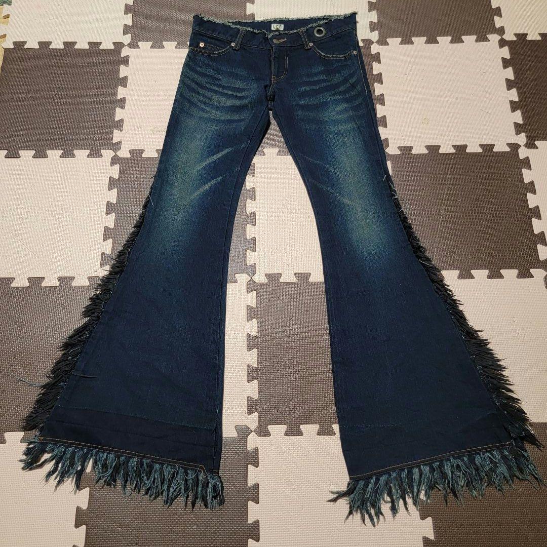 ルグランブルー フリンジ フレア デニム 27