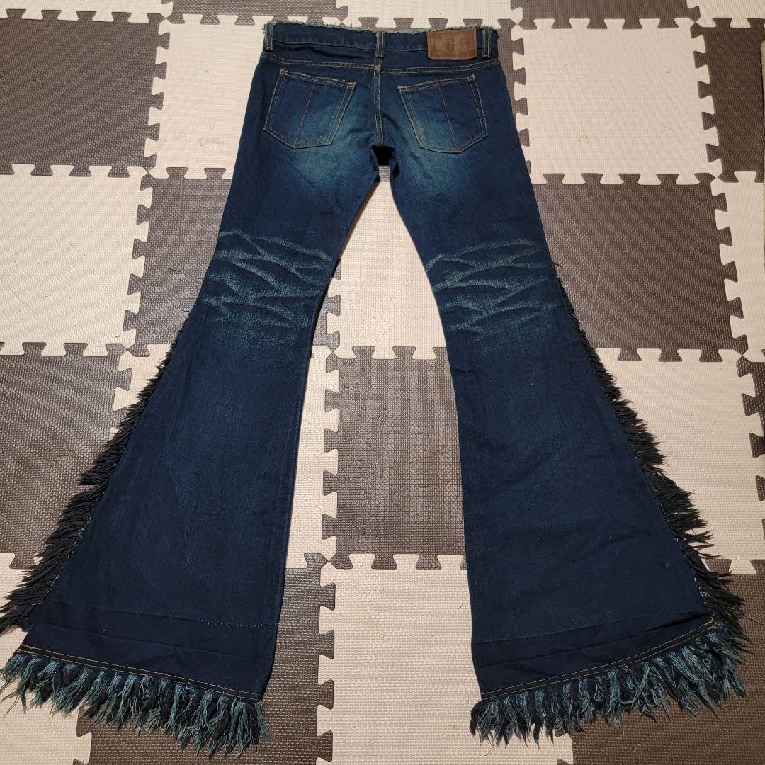 ルグランブルー フリンジ フレア デニム 27