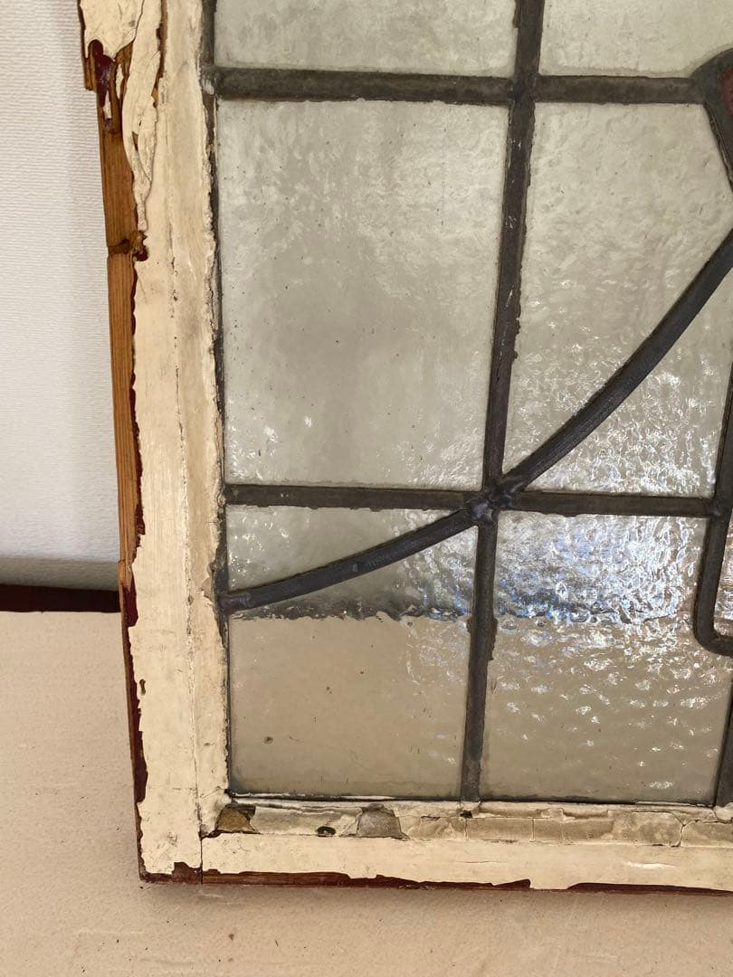 花モチーフ アンティーク　ステンドグラス