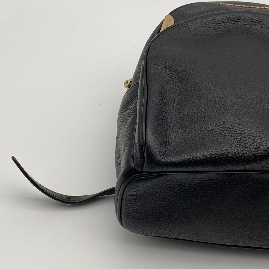 未使用級 マイケルコース アビー リュック バックパック レザー 黒 ロゴ金具