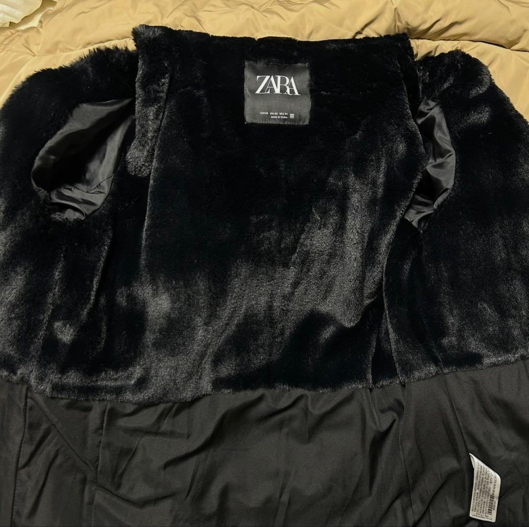 ZARA ダウンジャケット ファー付き