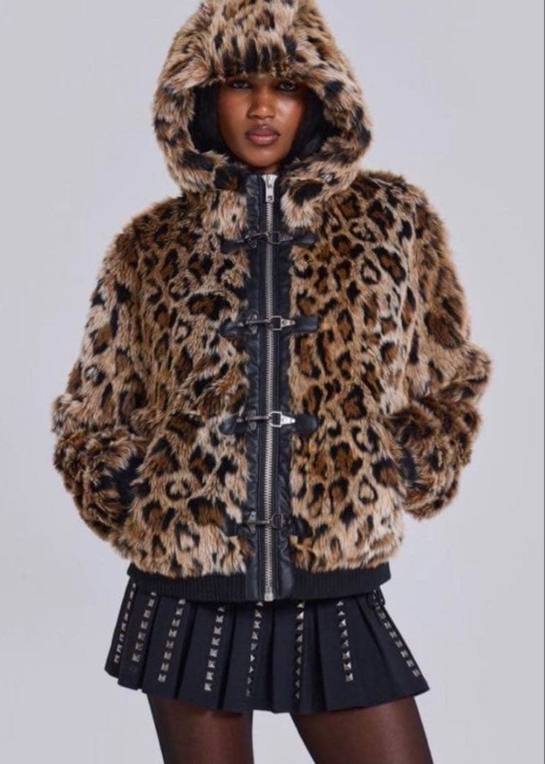 jaded london faux fur hooded mendozaアウター