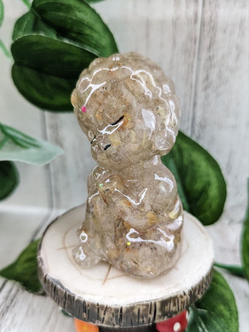 【はるかな】ルチルクォーツのまどろむ仏様形オルゴナイト☆他３点