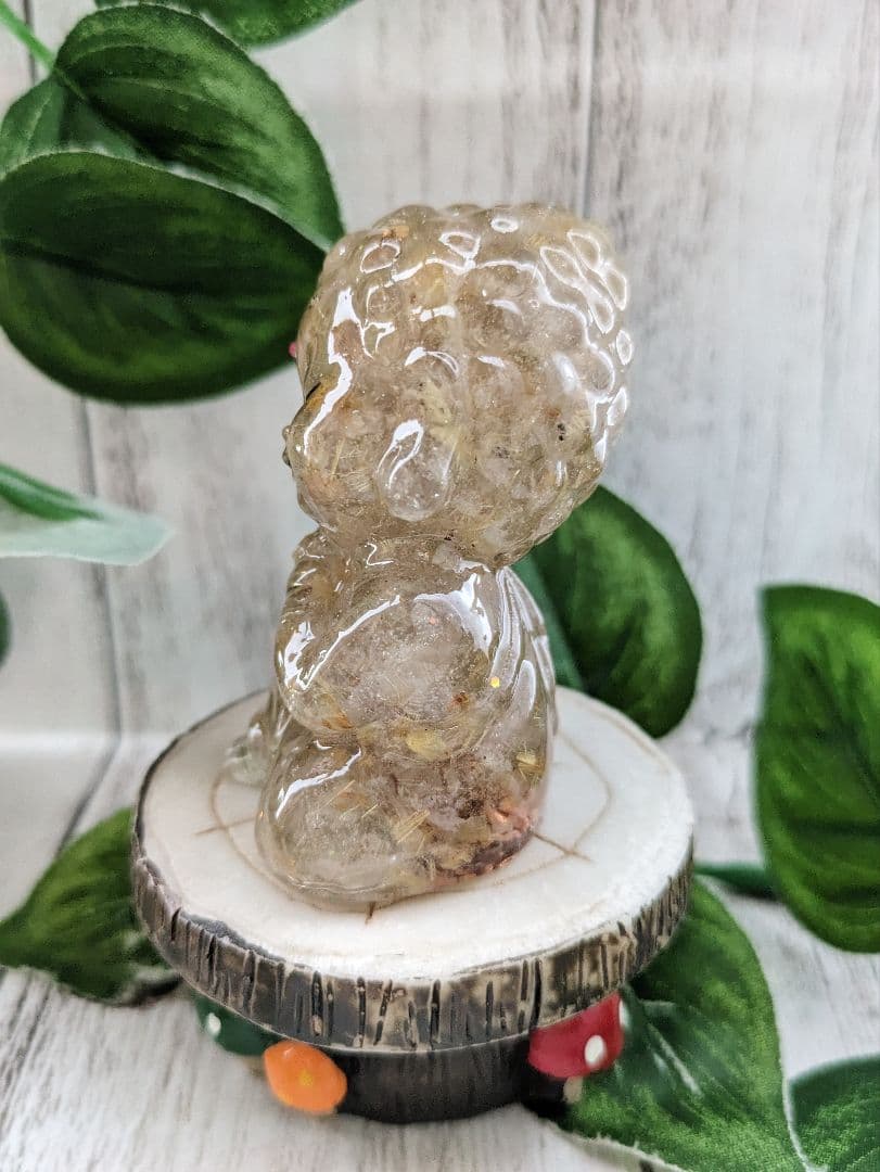 【はるかな】ルチルクォーツのまどろむ仏様形オルゴナイト☆他３点