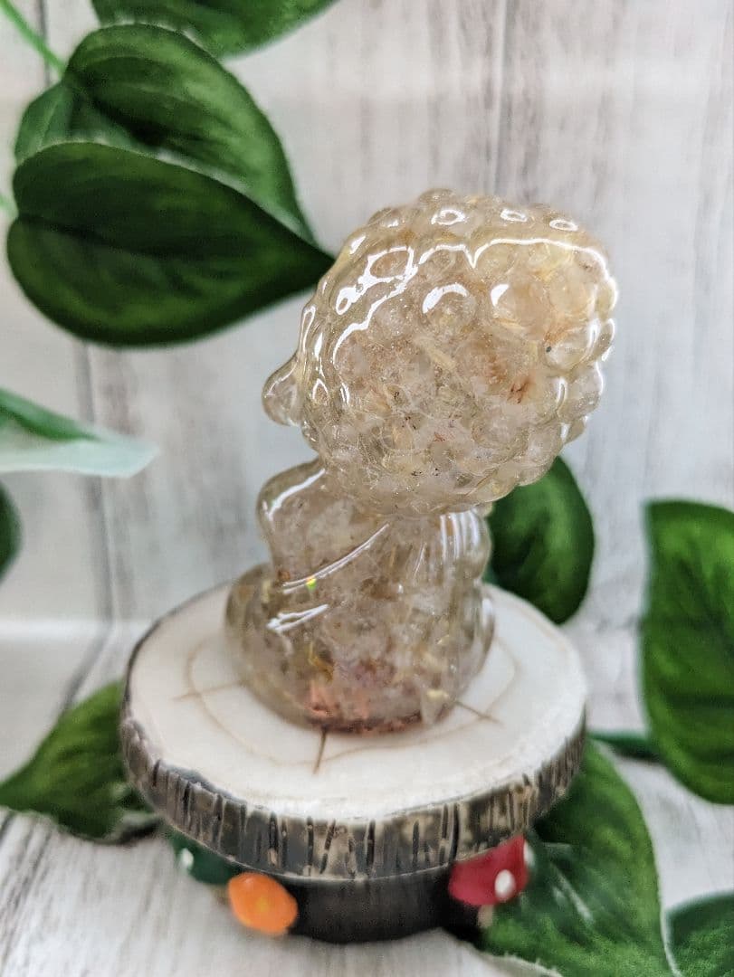 【はるかな】ルチルクォーツのまどろむ仏様形オルゴナイト☆他３点