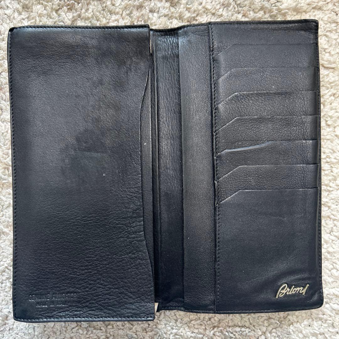 Brioniブリオーニ カードケース 長財布 ブラック クロコ