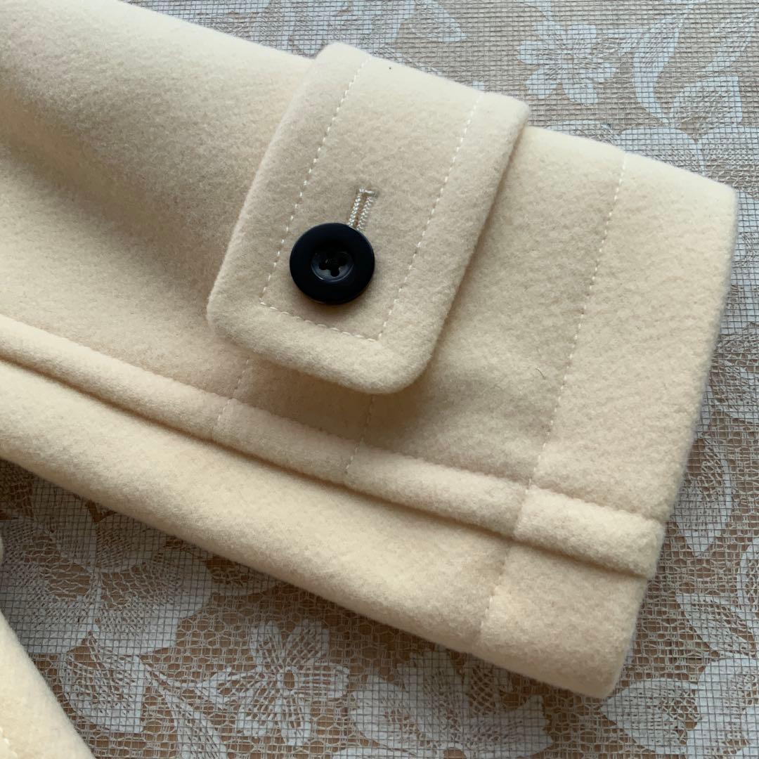 未使用品　マカフィー　メルトン　ダッフルコート　ロング丈　34アイボリー