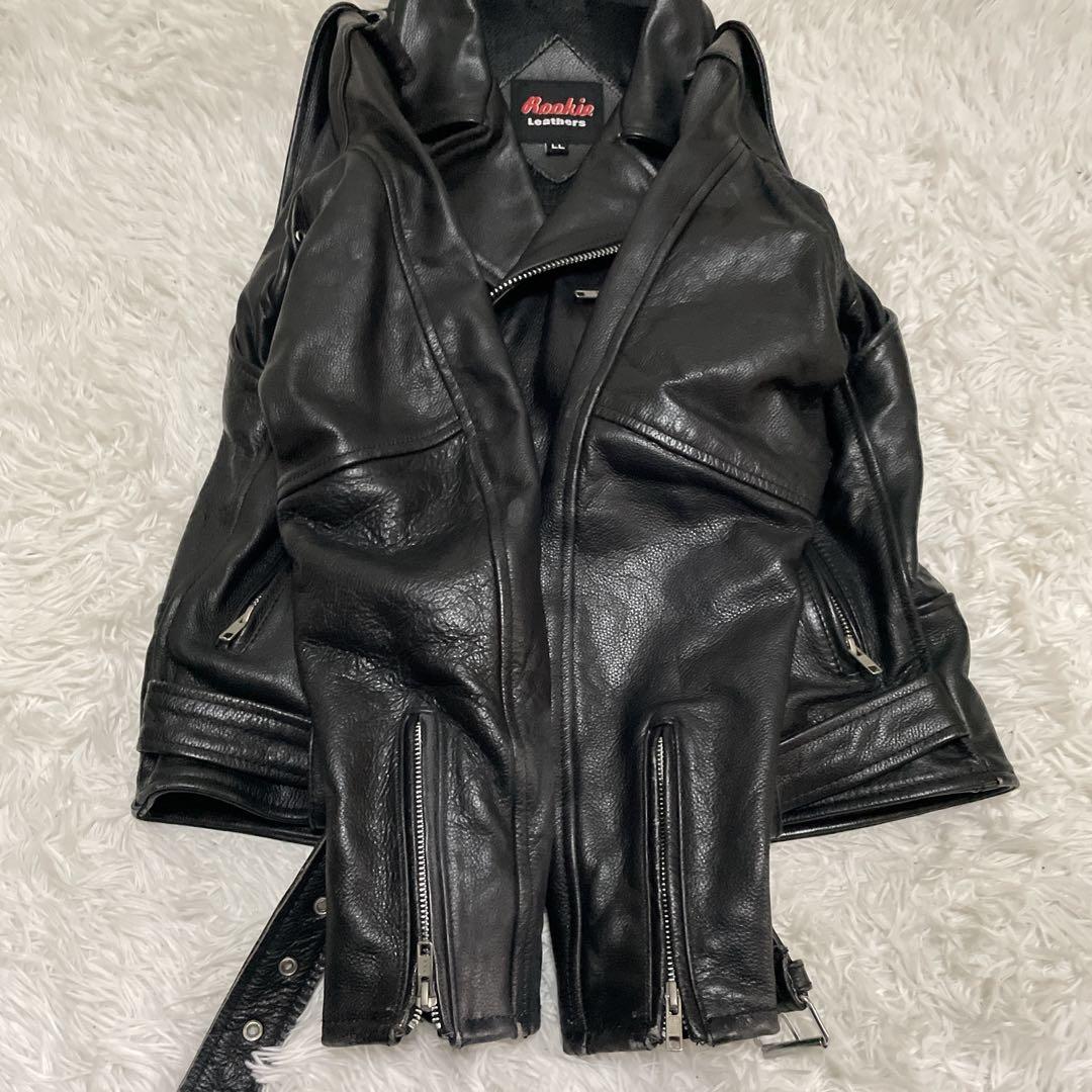 良品✨Rookie Leathers ダブルライダース　牛革　XL