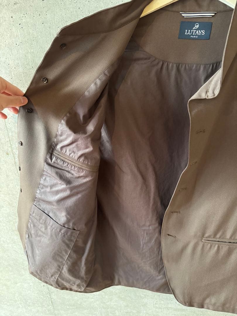 LUTAYS リュテス VALMONT VEST ウールベスト 茶 50 未使用