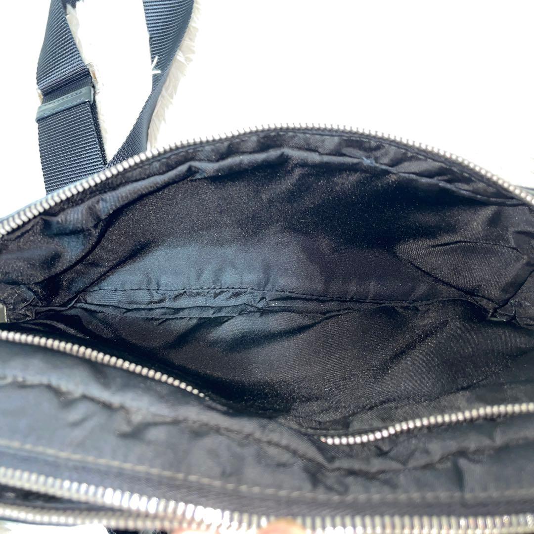 【美品】PRADA プラダ　カメラバッグ　ナイロン　レザー　ブラック　斜め掛け