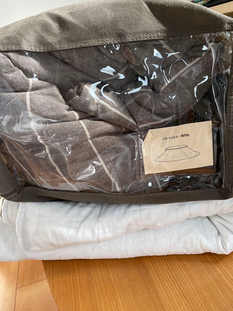 無印良品　楕円こたつ　フラットヒーター　ローテーブル／ナチュラル