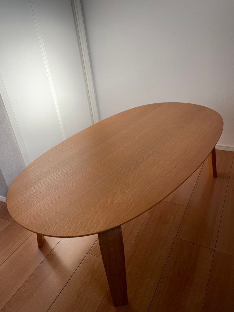 無印良品　楕円こたつ　フラットヒーター　ローテーブル／ナチュラル