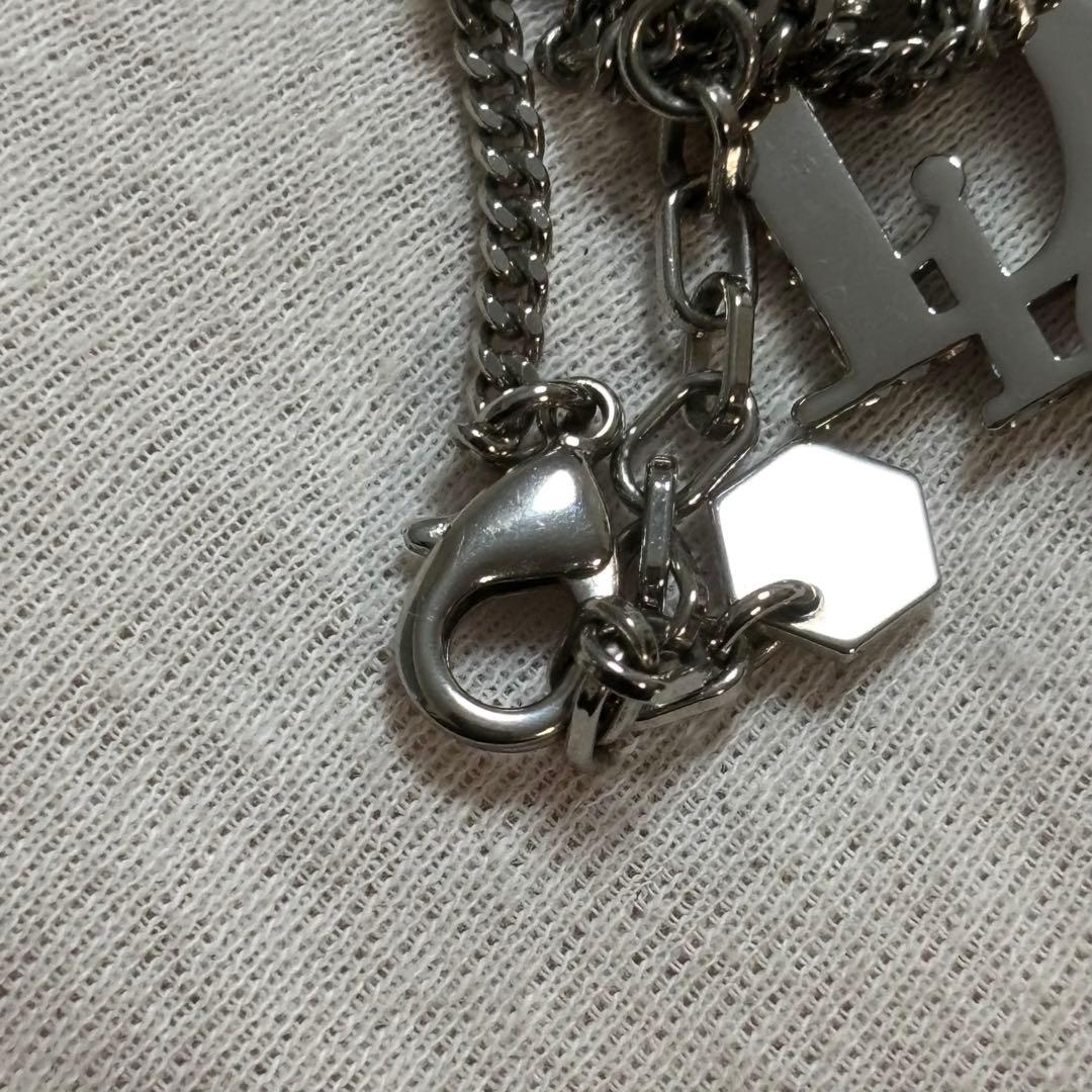 ［美品］ディオール　オブリーク　ペンダントネックレス　クリスタル　喜平