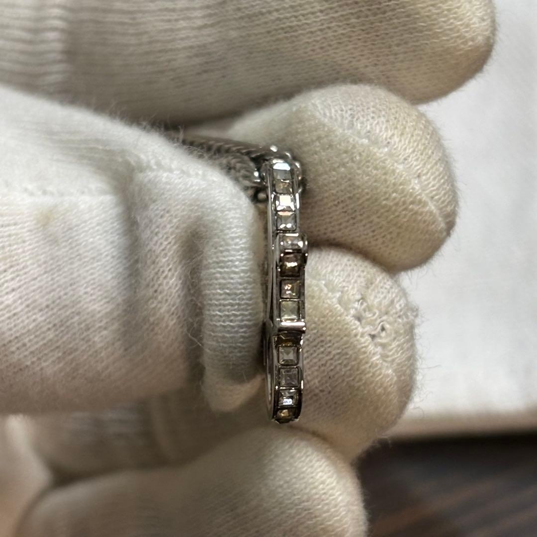 ［美品］ディオール　オブリーク　ペンダントネックレス　クリスタル　喜平