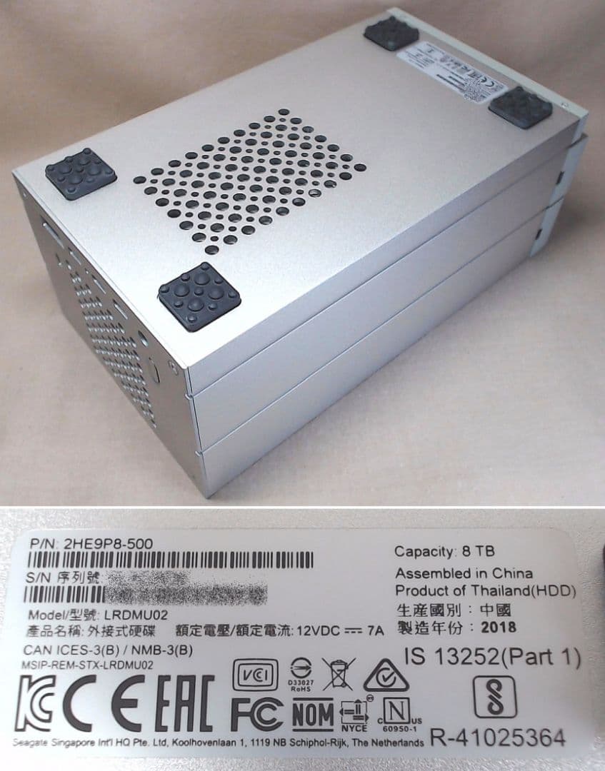 外付けハードディスク・ドライブ LaCie RAID 8TB 2big dock Thunderbolt3