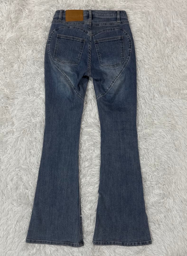 アンドマリー　andmary Heart hip flare denim