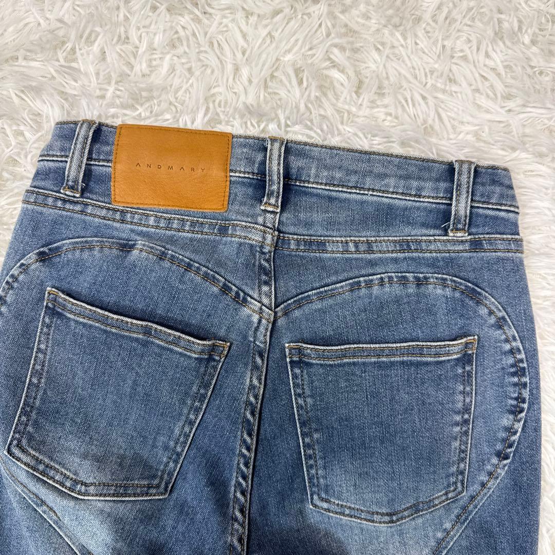 アンドマリー　andmary Heart hip flare denim