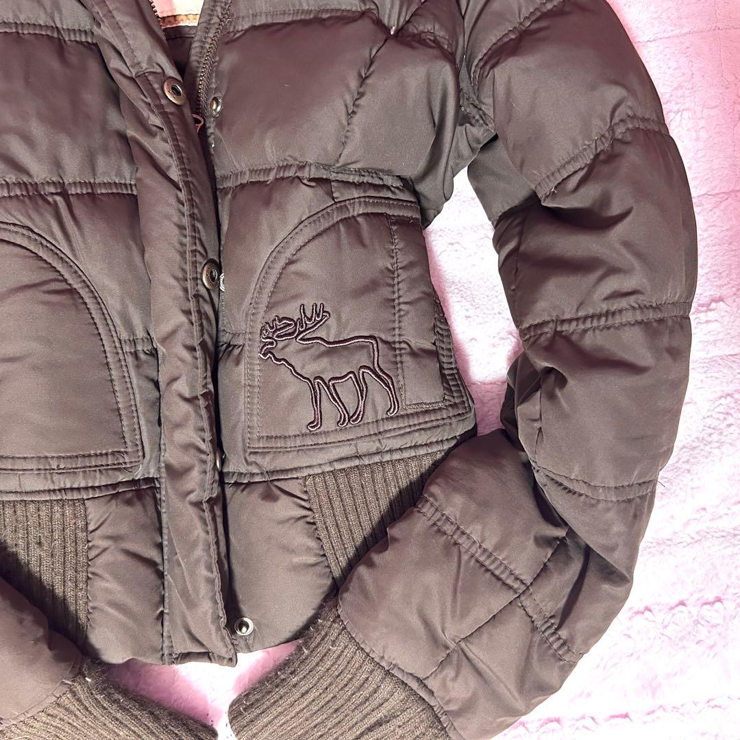 Abercrombie&Fitch アバクロ ブラウン ファー ダウン 短丈