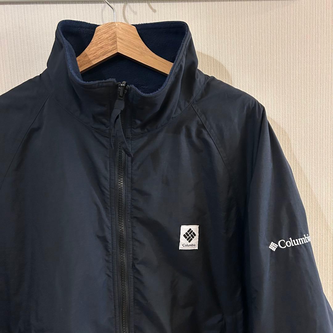 最終価格！Columbia リバーシブル L 黒 フリース　人気 別注 完売