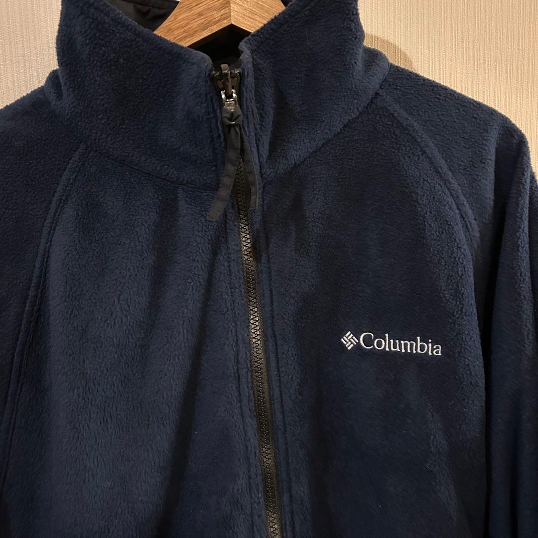 最終価格！Columbia リバーシブル L 黒 フリース　人気 別注 完売