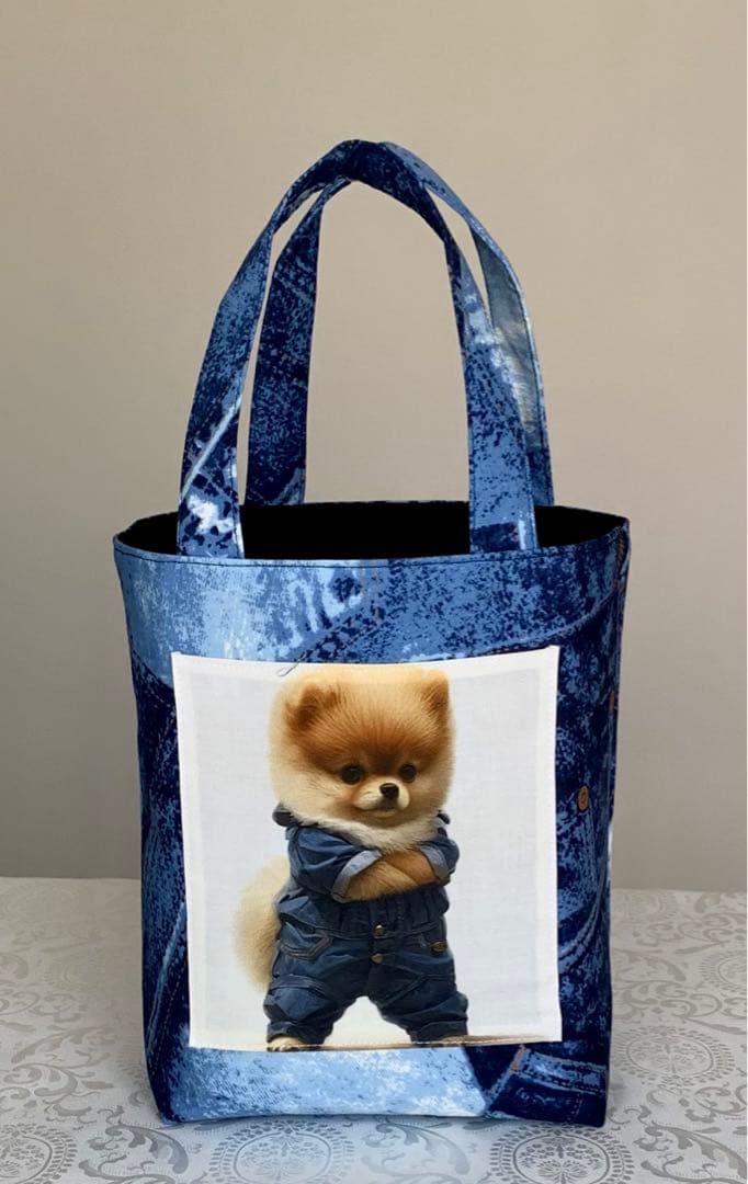 みい　ポメちゃん　トートバッグ　小物入れ