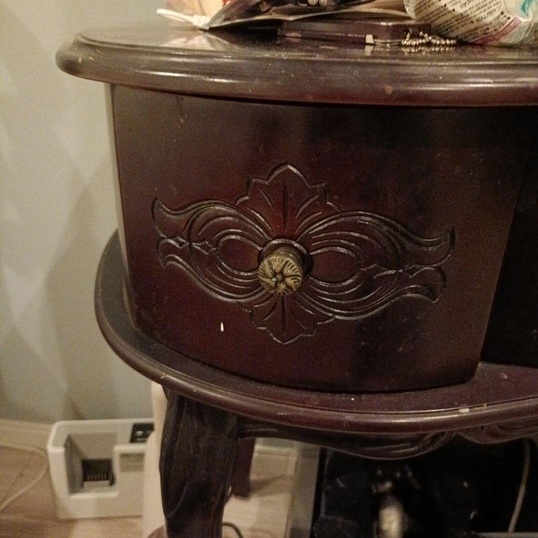 Yuriさま専用。姫系猫足アンティークダークブラウン ドレッサー