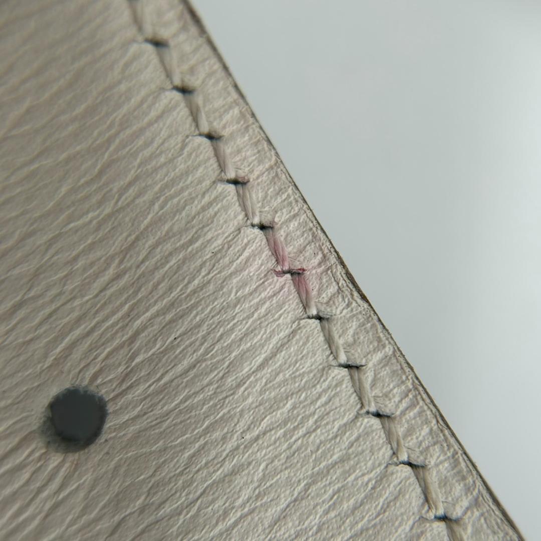 エルメス レザーベルト リバーシブル ホワイト ブラック　260119004