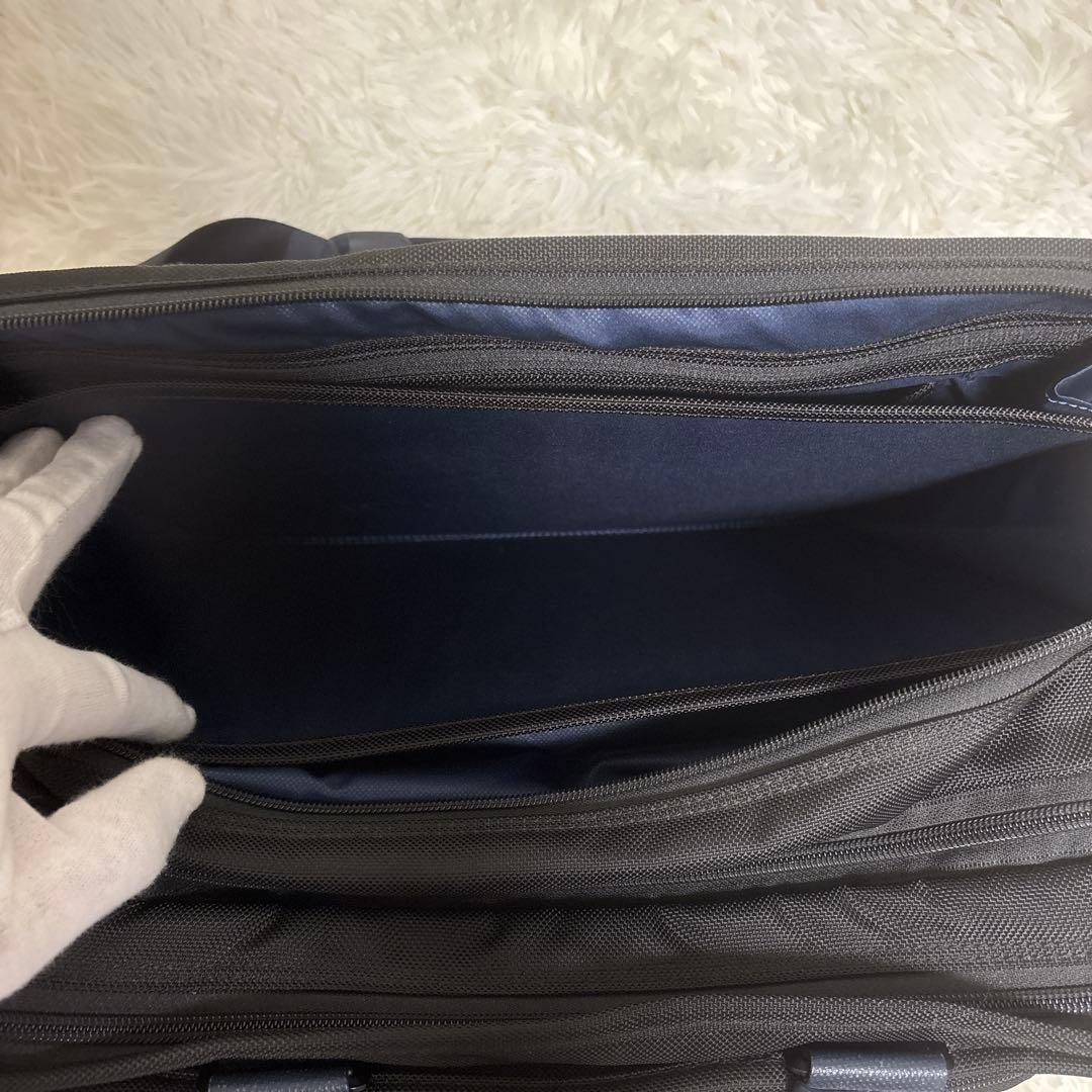 【希少美品】TUMI×EDIFICE 2WAYブリーフケース 廃盤　ネイビー