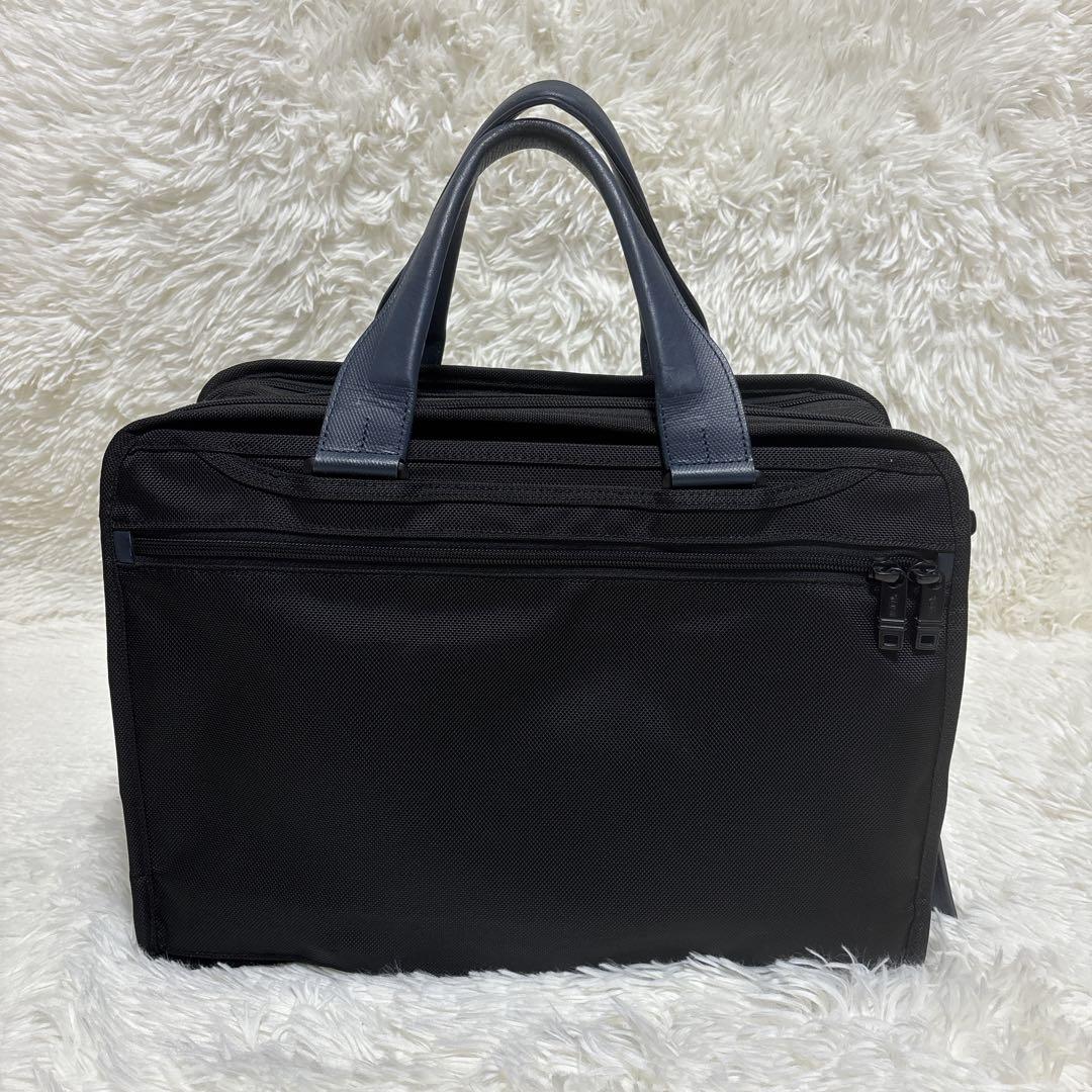 【希少美品】TUMI×EDIFICE 2WAYブリーフケース 廃盤　ネイビー