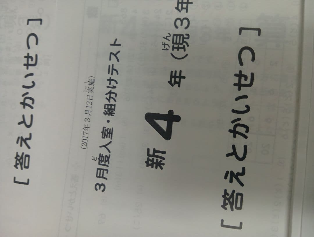 サピックス　4年 マンスリー確認/復習/組分け テスト　13回　2017年度版