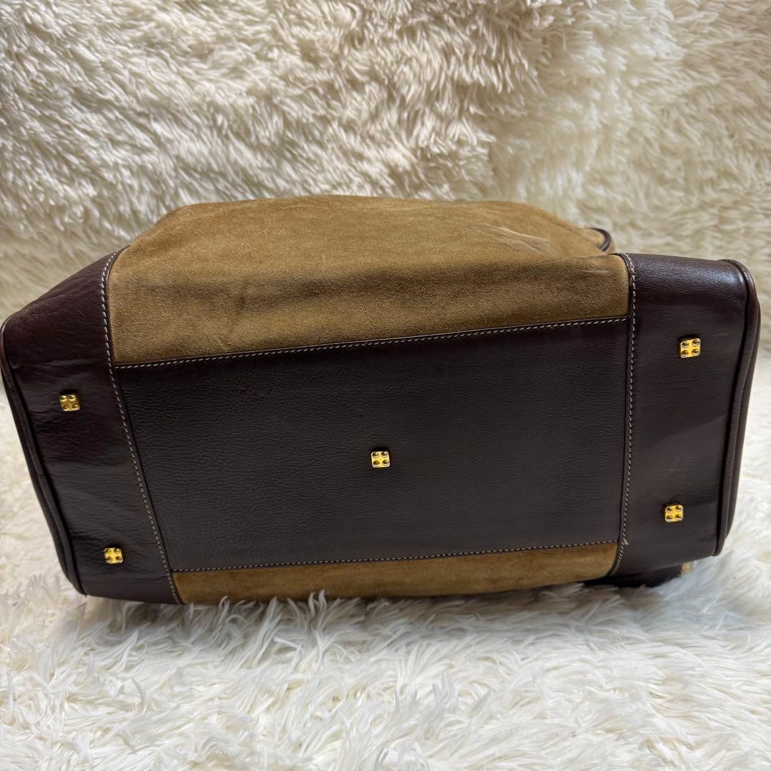 LOEWE ボストンバッグ　ショルダー　スエード　レザー　カラー(ブラウン)