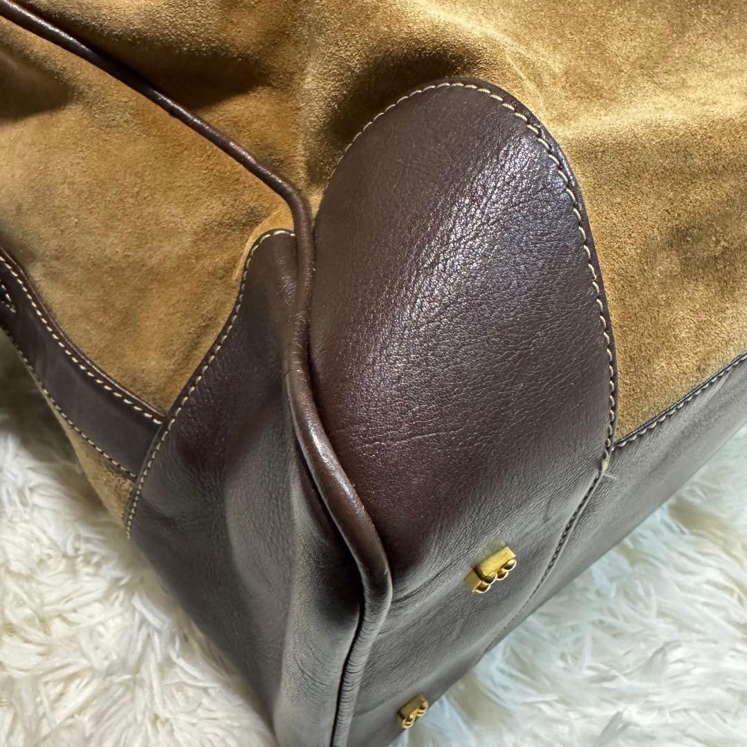 LOEWE ボストンバッグ　ショルダー　スエード　レザー　カラー(ブラウン)