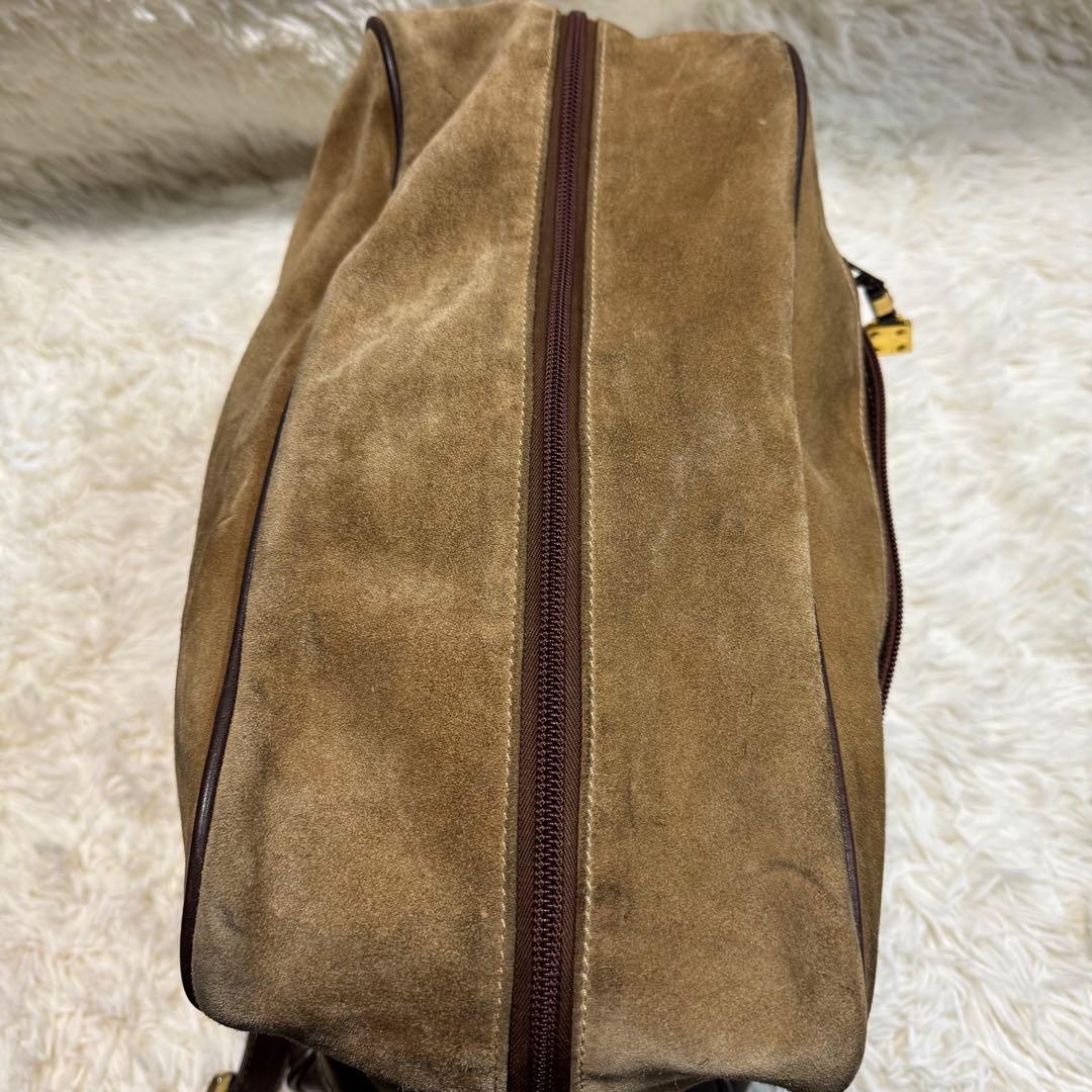 LOEWE ボストンバッグ　ショルダー　スエード　レザー　カラー(ブラウン)