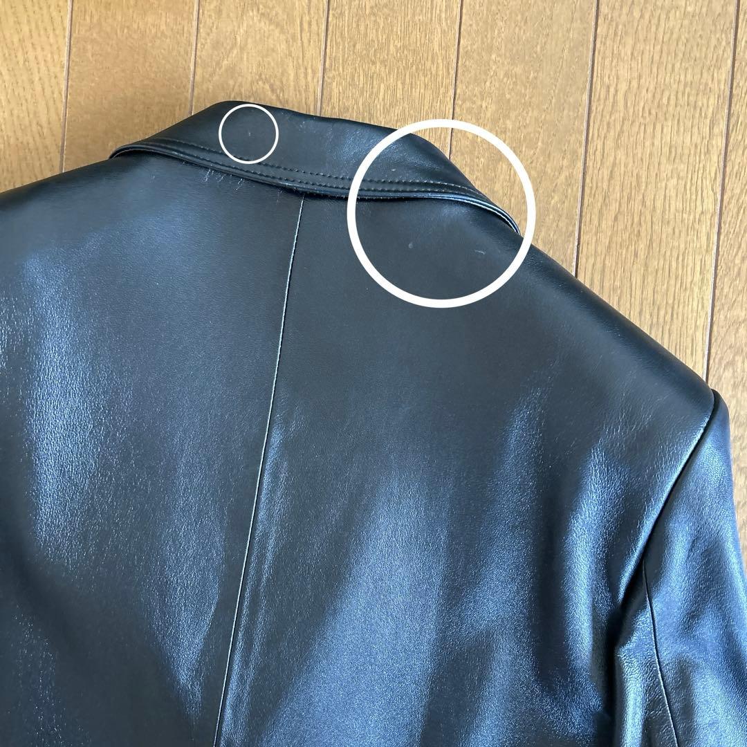 最終値下げ　イタリア製　ブラックレザージャケット ダブル　フィレンツェ　本革