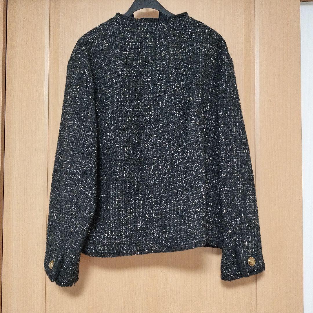 M*U様 23区 GIOLICA ツイード　ノーカラーボタンジャケット 44