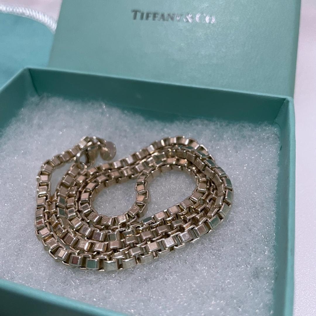 【箱・保存袋付】ティファニー ベネチアン ネックレス シルバー925 男女兼用