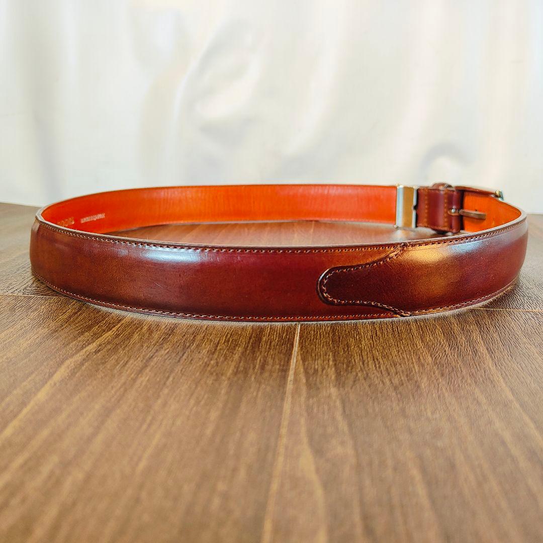 【極艶極上品】アーバンリサーチ　高級ドレスベルト バーガンディ馬革　日本製正規品