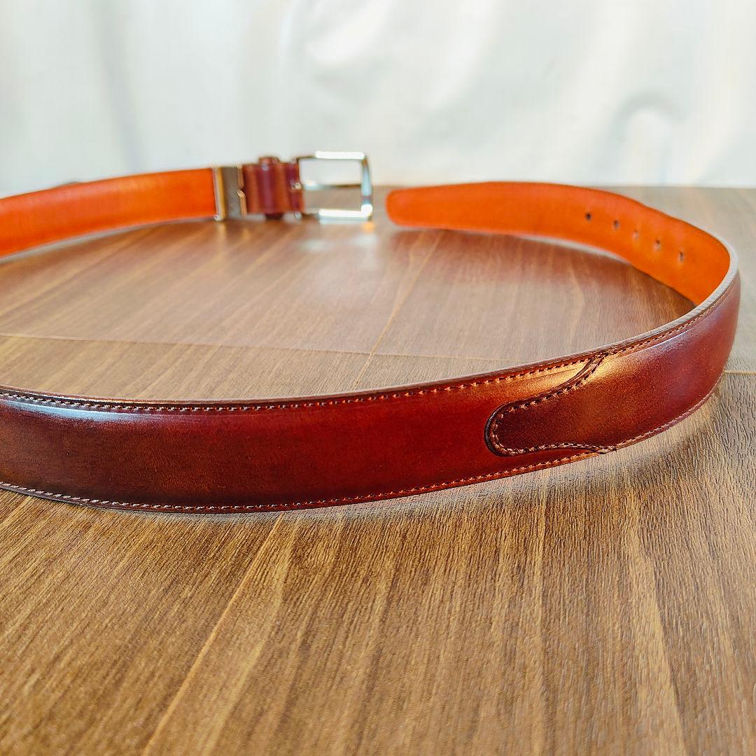 【極艶極上品】アーバンリサーチ　高級ドレスベルト バーガンディ馬革　日本製正規品